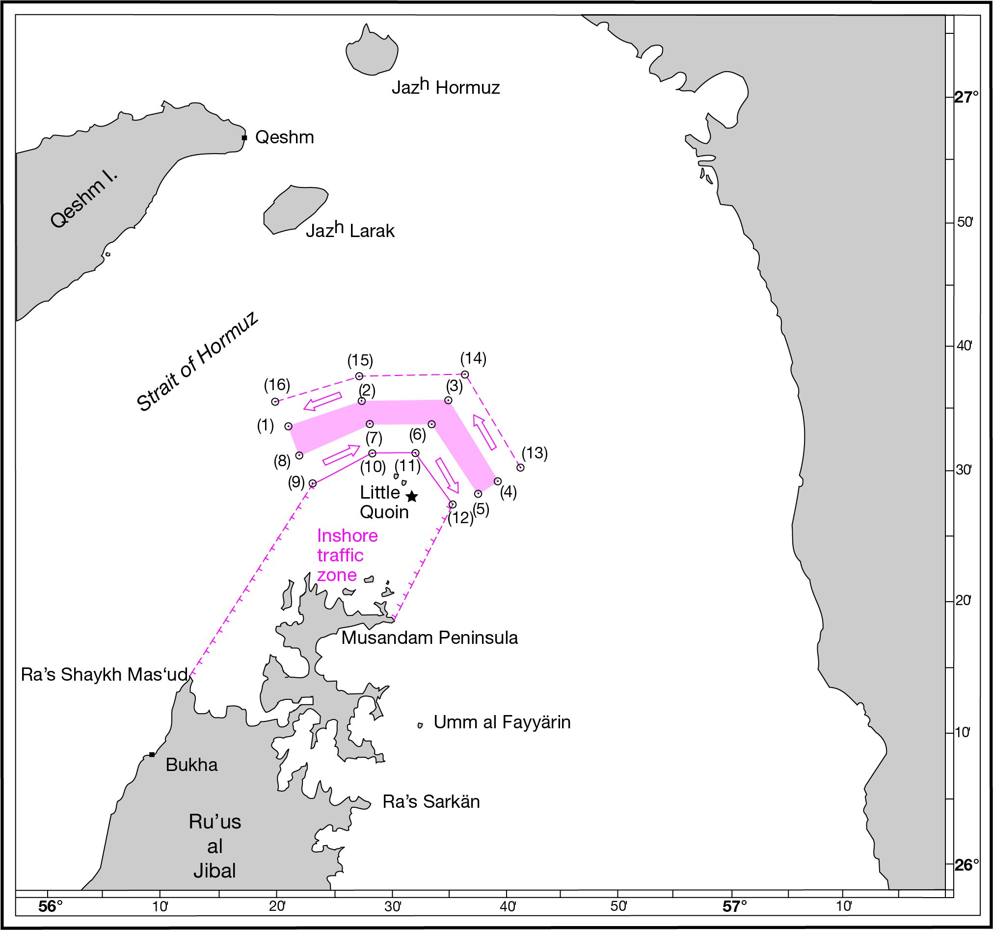 Traffic Separation Scheme in the Strait of Hormuz, IMO Ships’ Routeing publication  