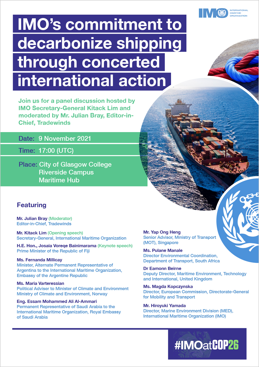 IMO’s commitment to decarbonize shipping through concerted ...