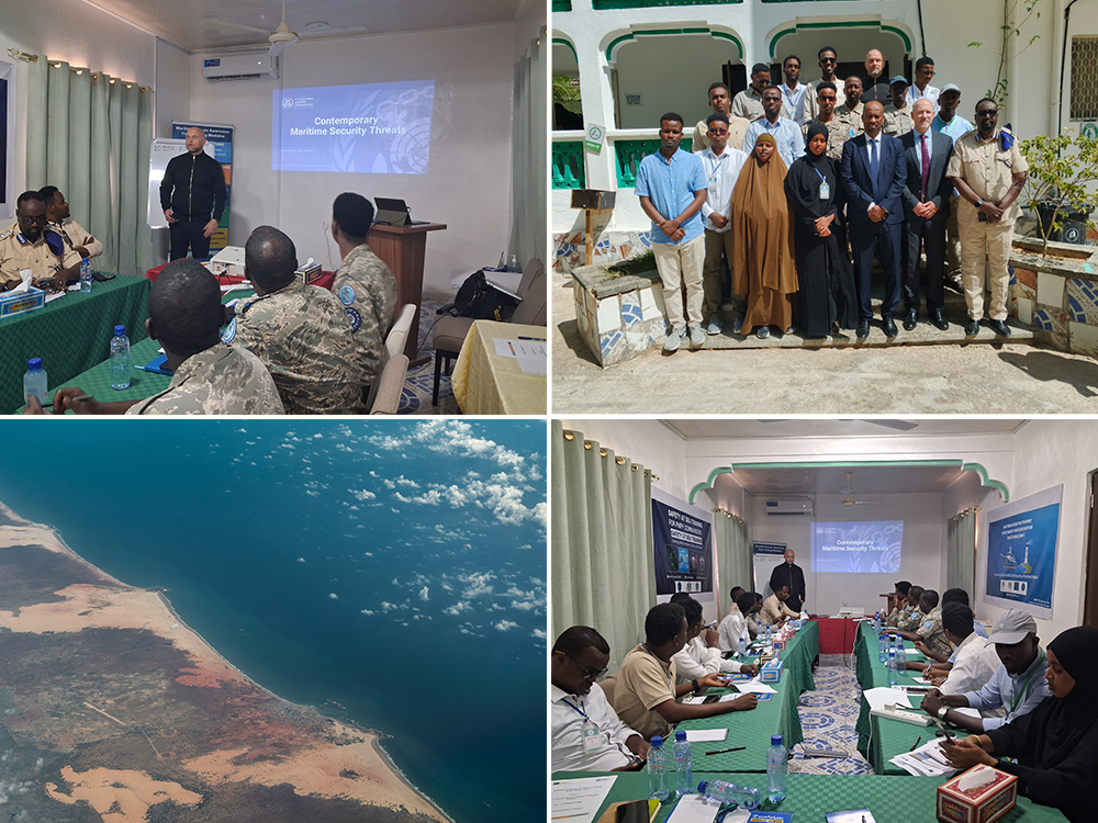 Participants at a maritime-security workshop in Bosaso.